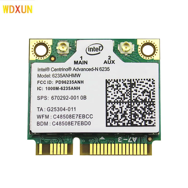 Беспроводная lan карта для ноутбука Intel 6235 Centrino Advanced N 6235AN 6235ANHMW Wi Fi Bluetooth 4 0 Half MINI PCIe