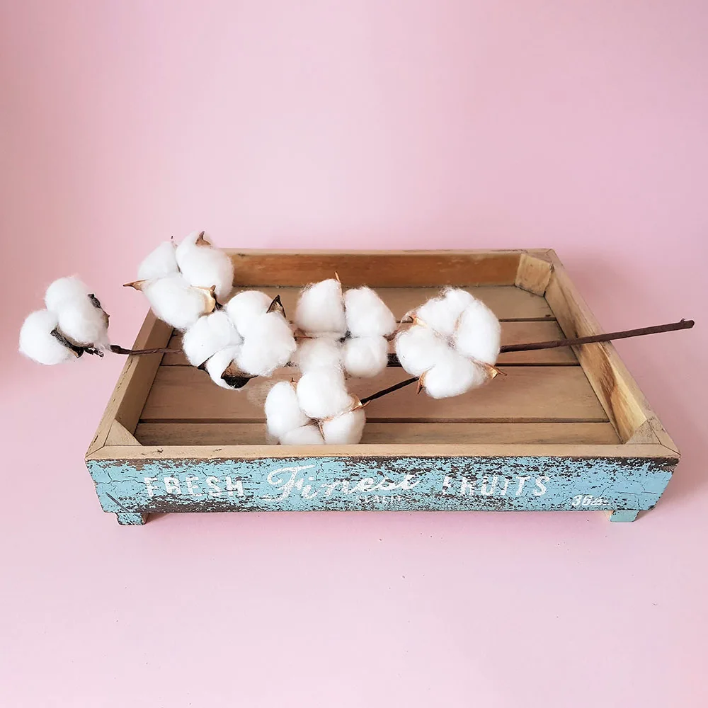 

6 Head/Bunch Dried Cotton Natural Plants Home Decor Artificial Flowers DIY Crafts Natural Cotton Decoration Accessories Wedding