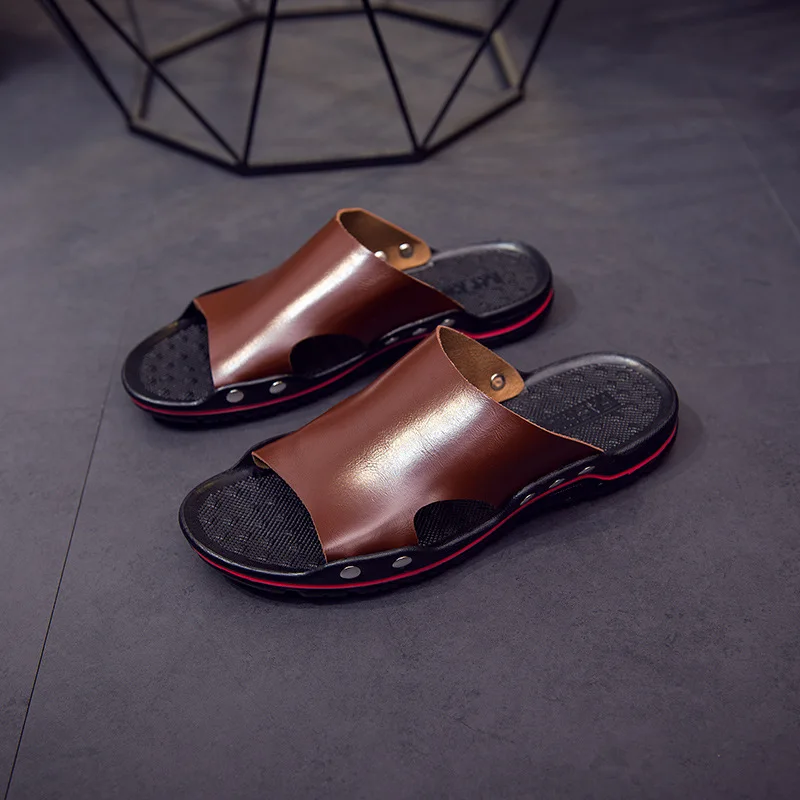 

2020 Summer New Style Men's Sandals PU Leather Soft Bottom Leisure Men Shoes Non-Slip Beach Sandals Para Hombre Verano NANLX19