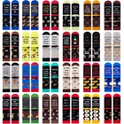 Веселые мужские носки с графическим рисунком из чесаного хлопка, омлета, пива, картофеля фри, бургеров, пиццы, новинка, носки хараюку, высокое качество, Sox