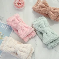 pineapple grid headband shower makeup wash face hairbands solid color cross knot elastic hair bands soft wide hair accessories