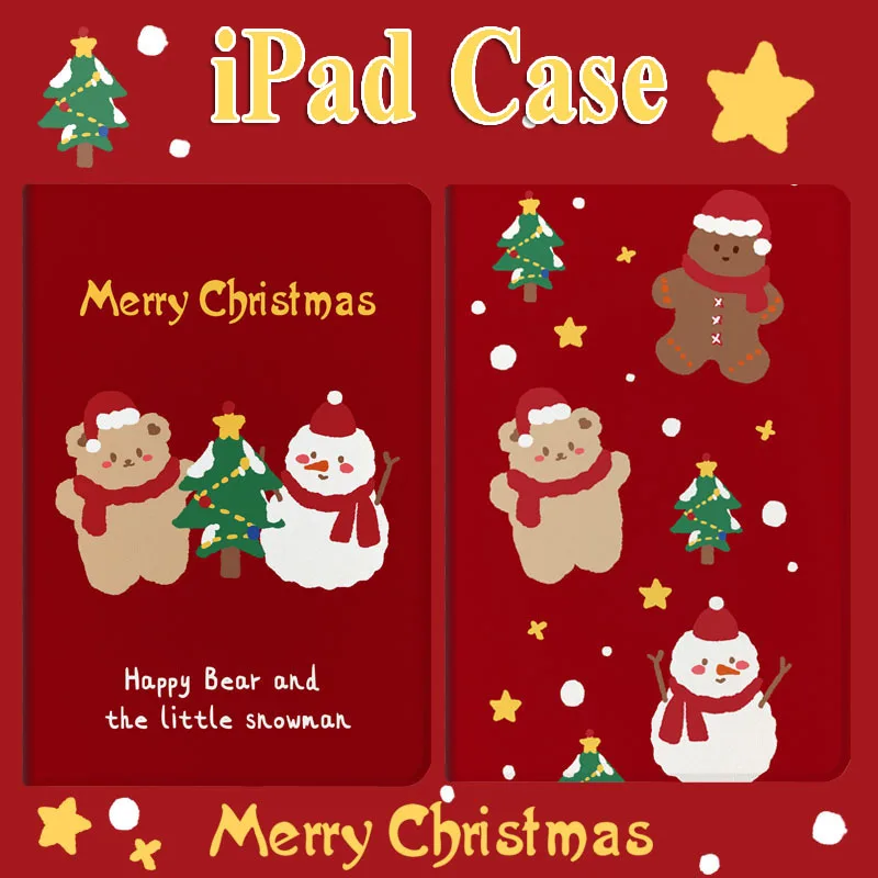 

Xmas Flip Case for IPad 7th 8th 10.2 2019 AIR3 10.5 Air4 Cover for IPad 9.7 2017 2018 Mini 5 Mini4 Air Air2 Funda Pro 11 2020