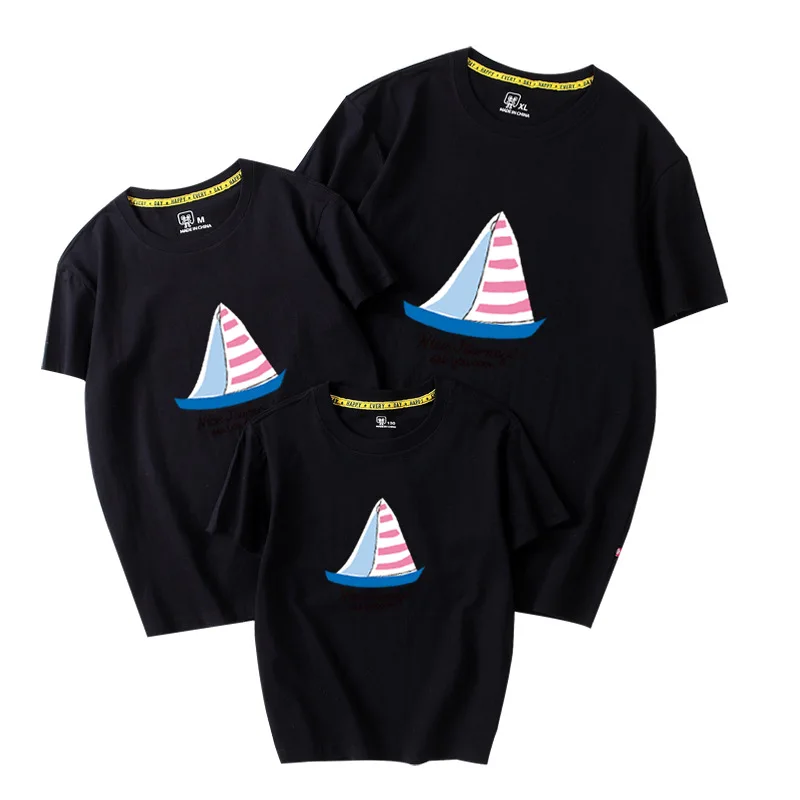 Одежда для родителей и малышей одинаковые футболки семьи мамы папы дочки сына