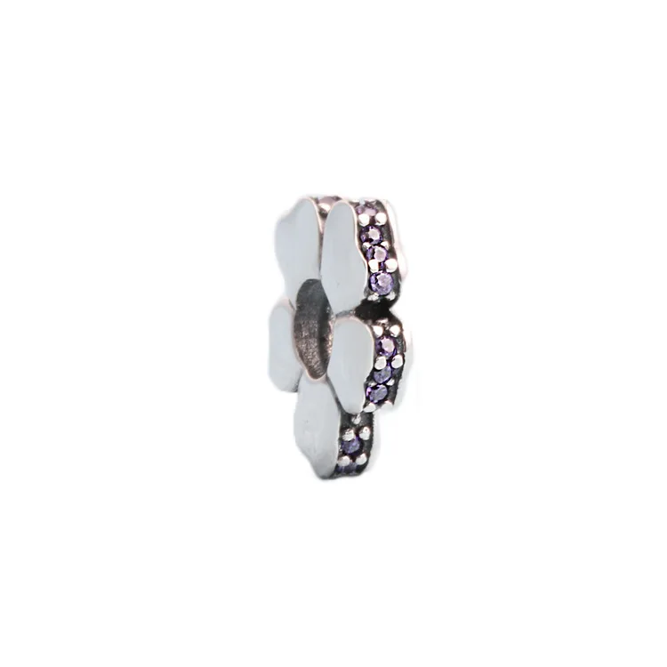 

Amaia Fit Original Charms Bracelet 925 Sterling Silver White Zircon Inlaid Ball Safety Chain Heart Charm Bead Diy Jewelry Making