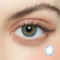 MITATA 10Pcs 5Pair  Jazz Blue Color Contact Lenses With Diopter Vision Correction Fresh Lady Daily Eye Colored Contacts