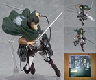 Экшн-фигурка из ПВХ атака на Титанов, Figma Eren Jaeger 207, Mikasa Ackerman 203, Levi Ackerman 213, Коллекционная модель в подарок
