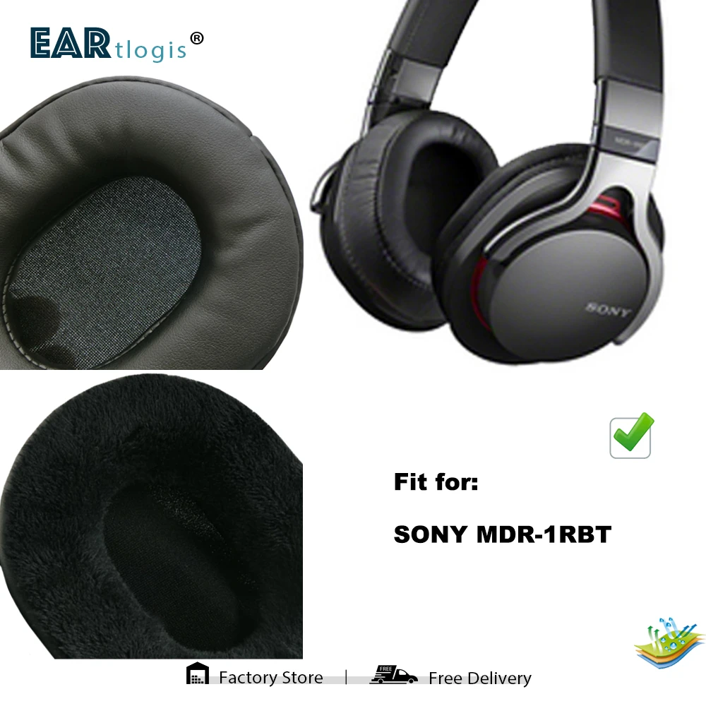 Фото Замена амбушюры для SONY MDR-1RBT MDR 1RBT 1 RBT гарнитурой запчасти кожаные подушки сиденья бархат наушники рукав крышка №1