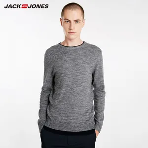 JackJones осенний мужской хлопковый свитер пуловер Топ Мужская одежда 218324511