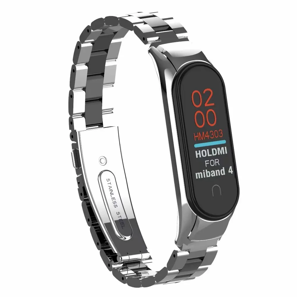 Браслет Для Xiaomi Band 4 Нержавеющая сталь часы с металлическим ремешком браслет