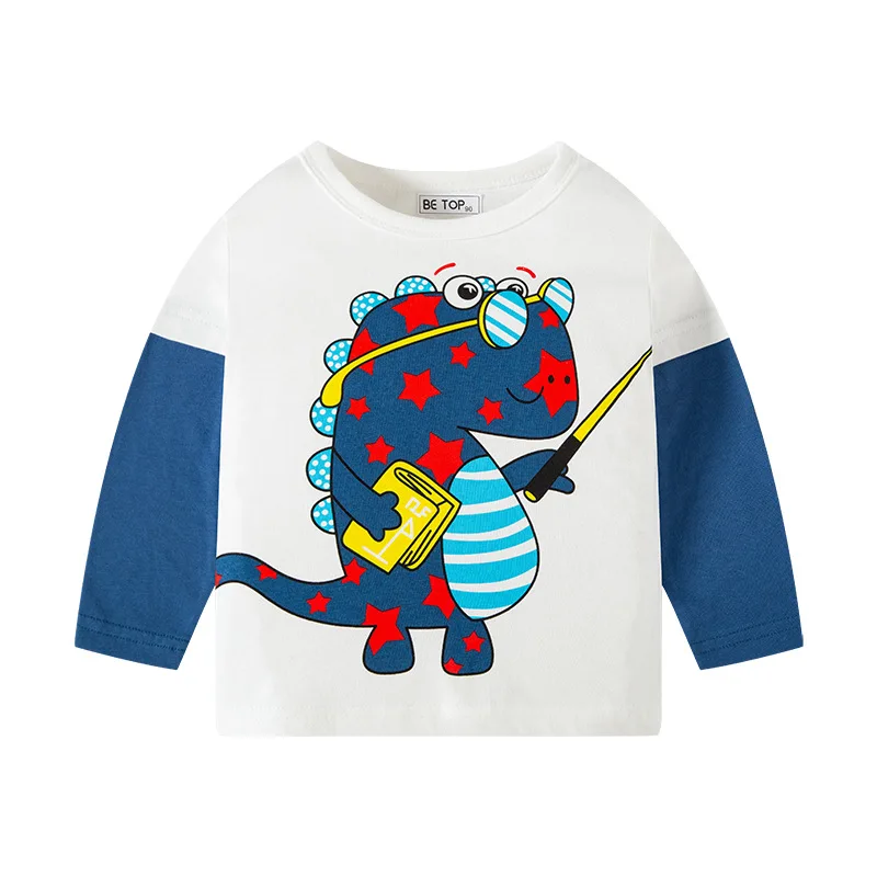 

Baby Boys Shirts 2021 New Boys Autumn Tops T Shirts Kids Cartoon Tee Children T Shirts For Boys Long Sleeve Boys Cotton Shirts