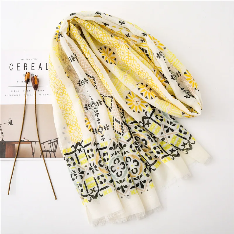 Новый 10 шт. шарф женский красивый геометрический полосатый шейный шаль шали и