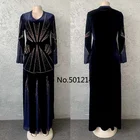 Бархатная осенне-зимняя африканская одежда, мусульманское длинное платье макси, высококачественное модное Африканское платье, африканские платья для женщин