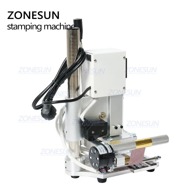 

ZONESUN Digital Automatic Leather Hot Foil Stamping Machine Manual Embossing Tool 300W Creasing Wood Paper PVC Card Printer DIY
