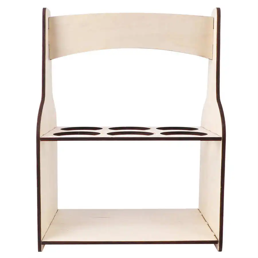 Home Wooden 6 Holes Wine Rack Red Dispenser Bottle Storage Holder Shelf Organizer For Bar Barware Supplies |