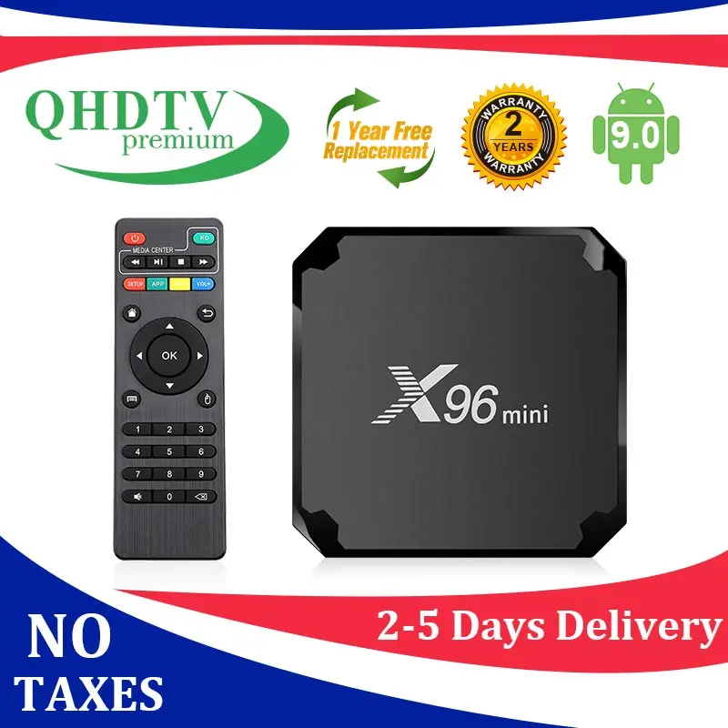 X96 Mini qhdtv premium android 9 0 iptv box Доставка из Франции S905W 2 4g wifi 4K smart ip tv PK MAX PLUS | Электроника