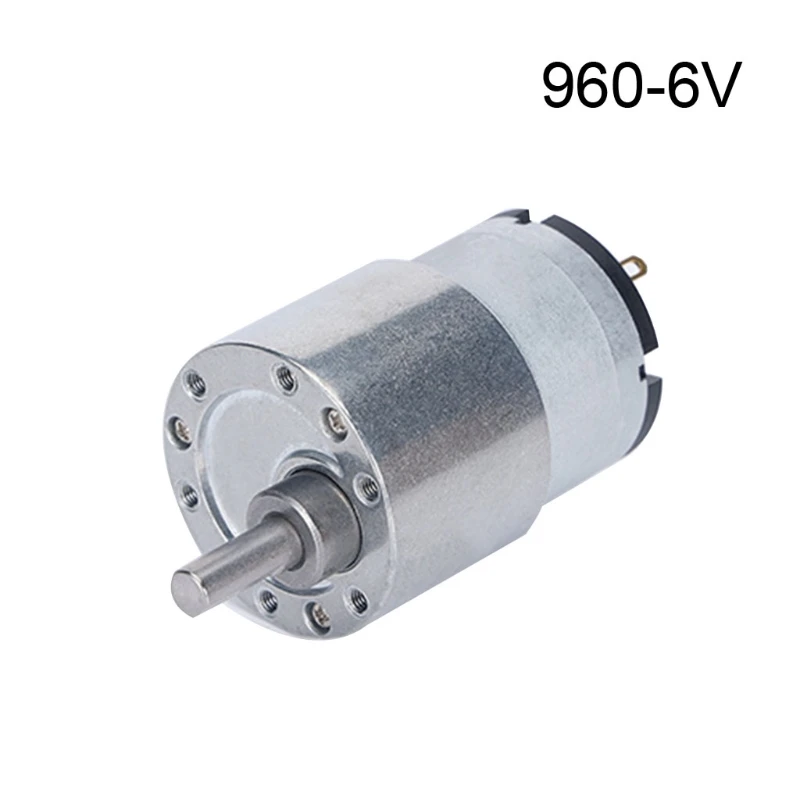 

6V/12V/24V High Torque Electric Micro Speed Reduction Geared Motor 7RPM to 960RPM Eccentric Output Shaft JGB37-520