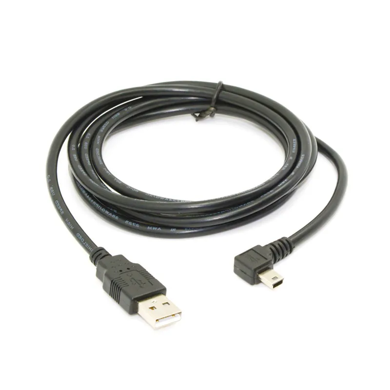Мини-usb B Тип 5pin папа вверх вниз влево вправо под углом 90 градусов к USB 2,0 Мужской кабель для передачи данных 0,25 м 0,5 м 1,8 м 5 м