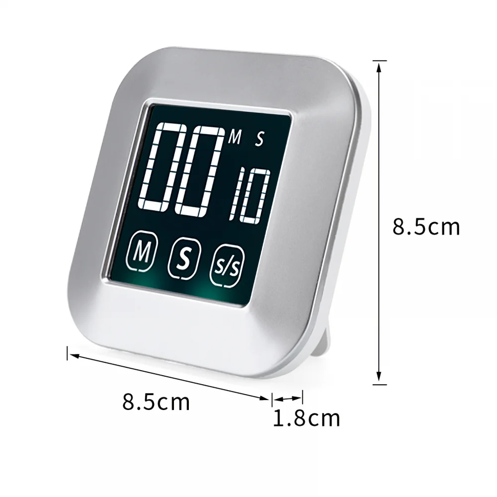 

Digital Touch Screen LCD Kitchen Cooking Timer With Strong Magnet Back For Cooking Baking Sports Games Office (without Battery )