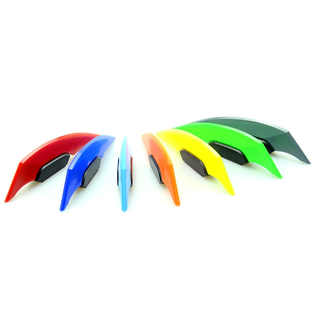 1Pair Universal Motorcycle Winglet Aerodynamic Spoiler Wing with Adhesive Decoration Sticker for Motorbike Scooter - купить по