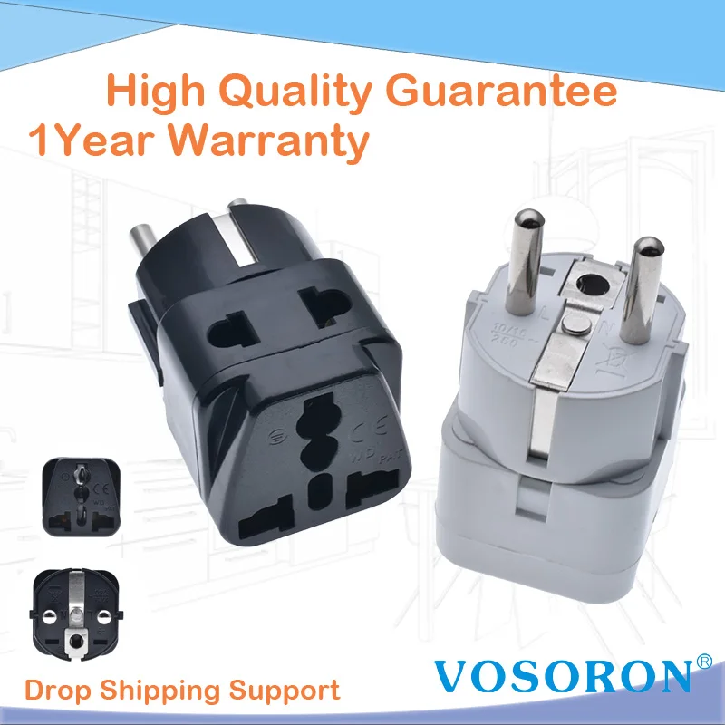 Универсальный сплиттер от 1 до 2 Великобритания/США/ЕС/Австралия 3 контакта/2