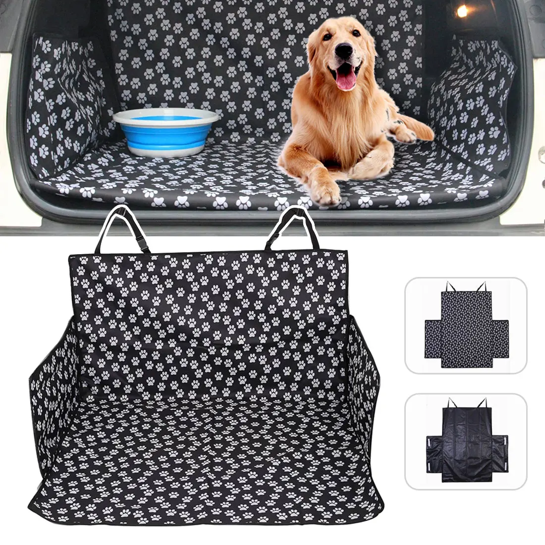 売却 カーシート用防水ペット輸送犬キャリアsuv/セダン、車後部座席プロテクターマットカーハンモック小/大型犬