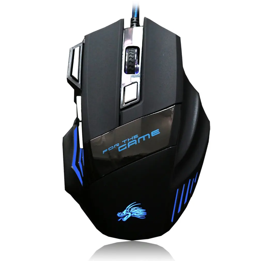 5500DPI USB Проводная игровая мышь 3D светодиодный оптический 7 кнопок Pro Gamer
