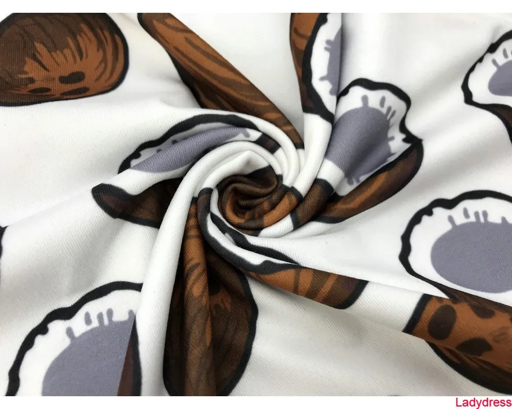 

2020 new Women Summer 2 Piece Set Casual Patchwork O-Neck Short Sleeve Coconut Print Short Tops+Elastic Waist Lace Up Shorts Lad