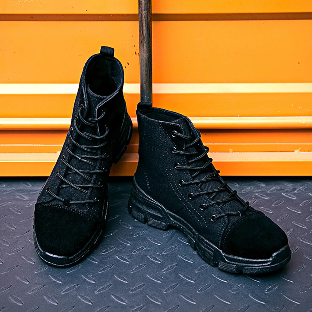 

Fashion Winte Warm Men Boots Quality Nylon Male Ankle Boot Men Winter Work Shoes Men Military Leather Wear Resistan Snow Boots