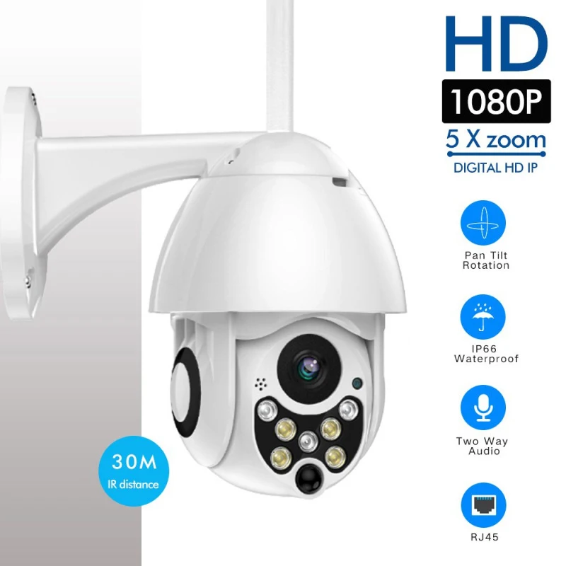 1080P 7LED PTZ Мини wifi Открытый Купол Домашняя безопасность ip-камера Беспроводная HD 2MP