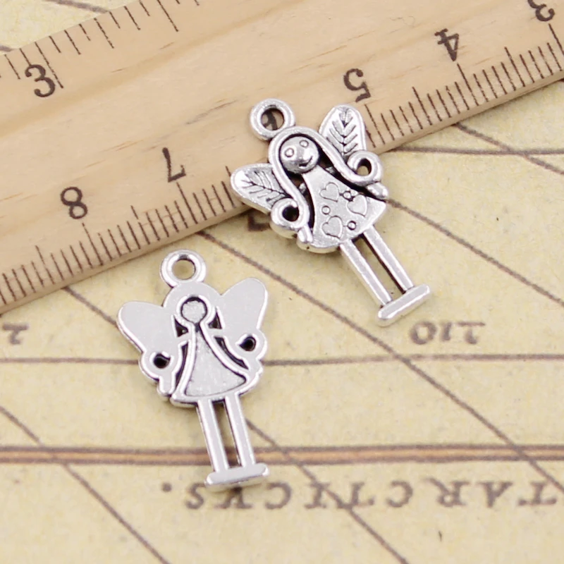 

20pcs Charms Guardian Angel Girl 25x14mm Tibetan Silver Color Pendants Antique Jewelry Making DIY Handmade Craft Pendant