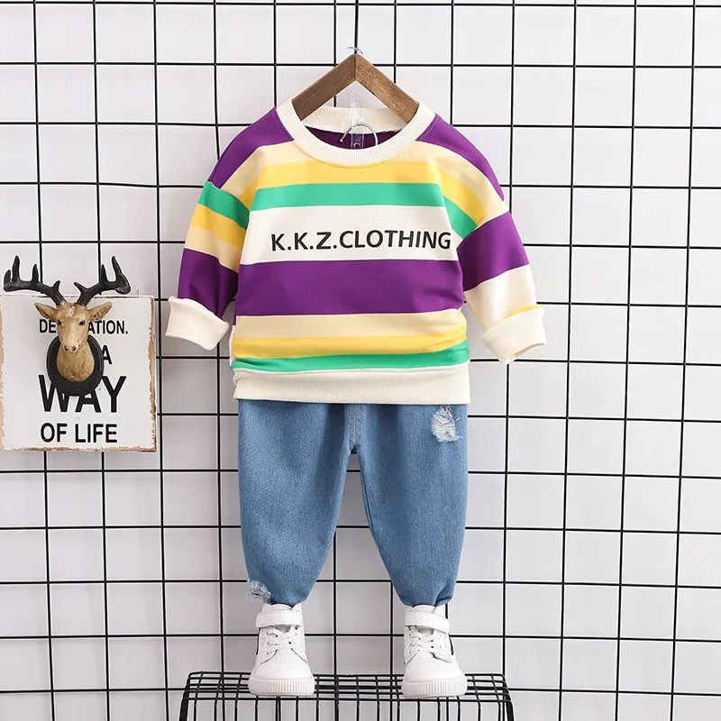 2 шт./компл. Детская Хлопковая футболка и брюки | одежда обувь