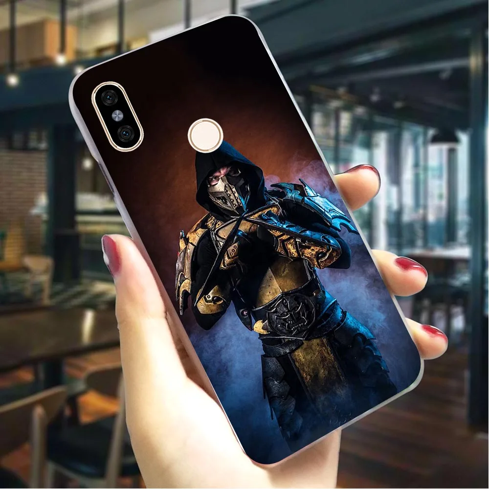 Скорпион в Mortal Kombat чехол для телефона Redmi K20 4X 4A 5 6 7 Plus/5A 6A 6/K20 Pro GO Note 4 3/5/6/7 Жесткий