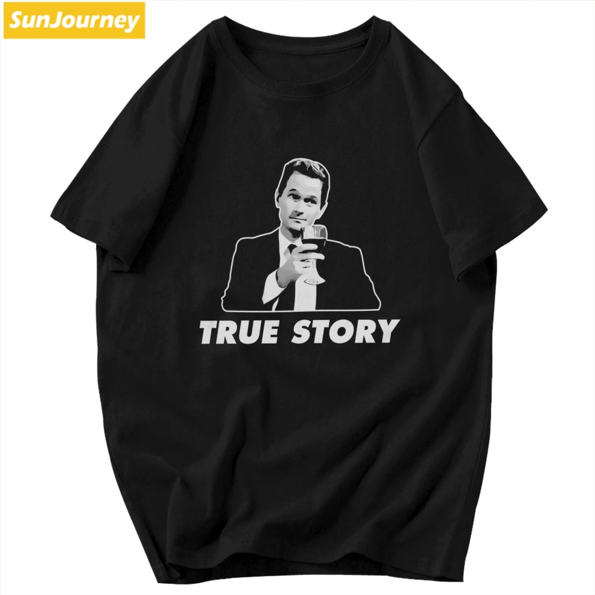 Barney Stinson True Story How I Met Your Mother Tv Show T Shirt Oversized Cotton Crewneck Short Sleeve T Shirt Men