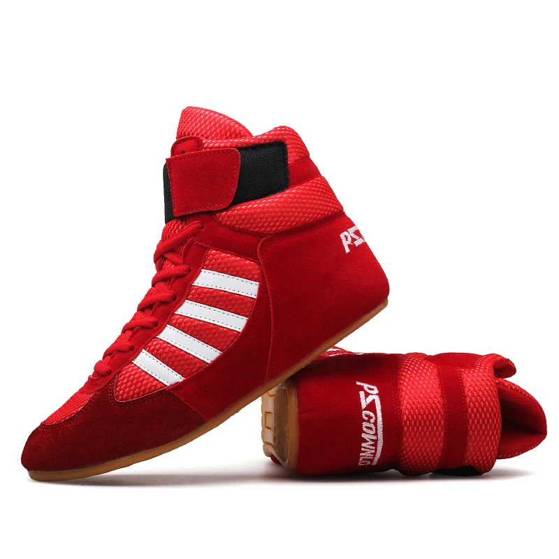 Worstelen Schoenen Voor Boksen Mannen Vrouwen Training Schoenen Leer Worstelen Schoenen Professionele Schoenen Mannen Echt Leer