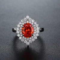 luxury women ring 925 silver jewelry with ruby zircon gemstone finger rings for wedding bridal party hand ornament wholesale