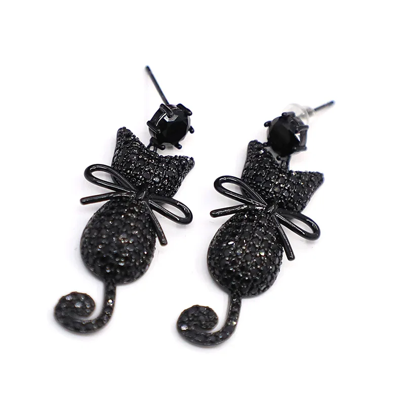 

Personalized cute cat earrings 210318-57