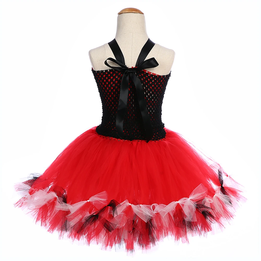 Пушистый костюм пирата платье-пачка из тюля до колена с бантом для девочек