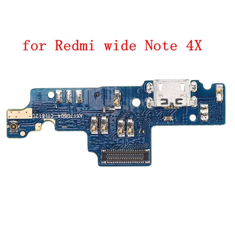 Usb зарядка Нижняя плата гибкий кабель соединительные детали для Xiaomi Redmi Note 3/4/Note 3/4 Pro/4A/5A/4X/2 2A/3S микрофонный модуль - Цвет: wide Note 4X
