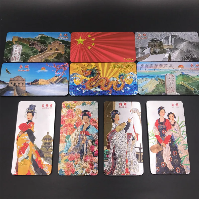 Китайский флаг с драконом туристический сувенир магнит на холодильник магнитная