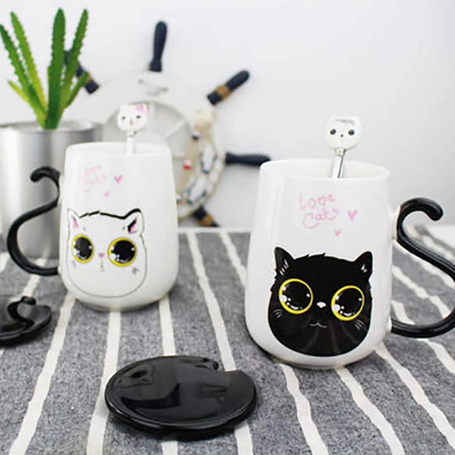 Креативный милый кот Керамика кружка Кофе чашки эспрессо Tazas де a Creativas посуда