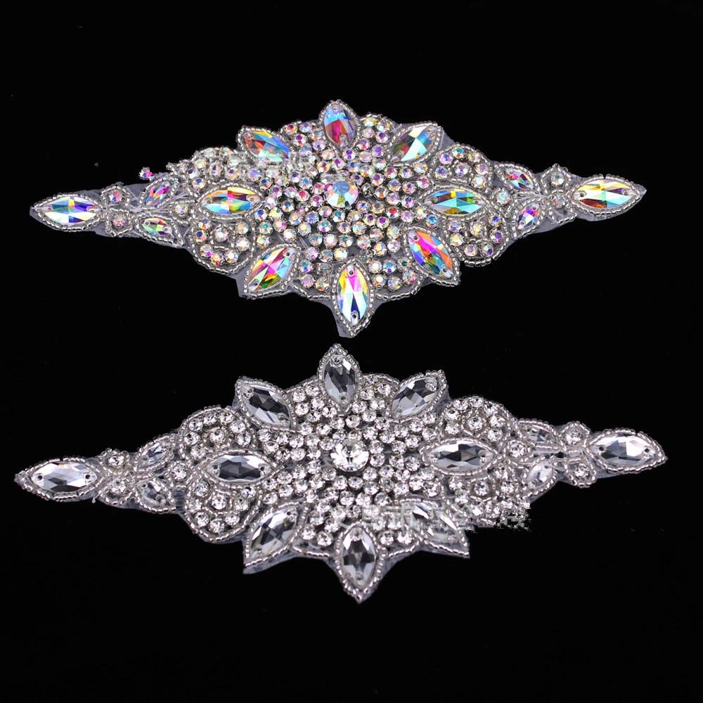 (10 шт./лот) серебристый пояс со стразами для невесты свадебная аппликация розовое