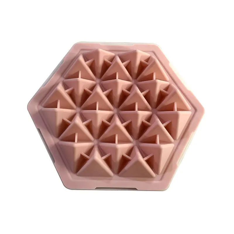 24 полости с крышкой многогранная форма для льда многоразовая силиконовая лоток