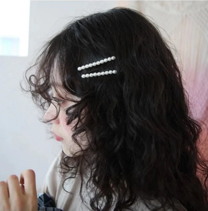 

Korean Style Pearl Hair Grips Acrylic Hair Clip Acetate Side Clip Female Clip Bb Hairpin Clip Headdress