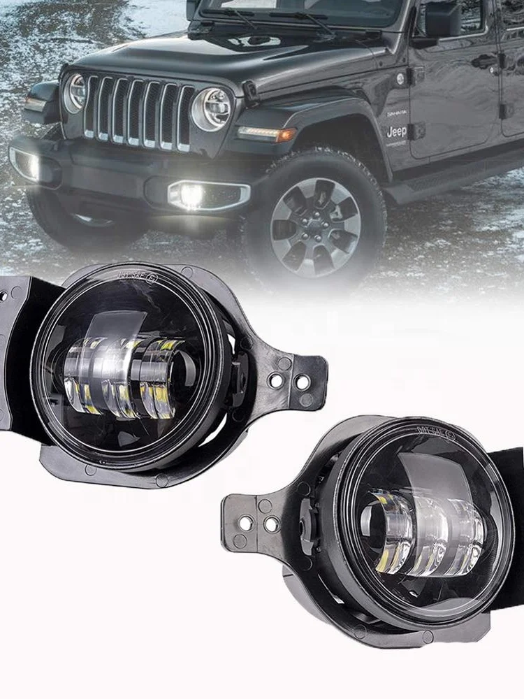 

4 дюймовые светодиодные противотуманные фары светильник для Jeep Wrangler JL туман светильник 30 Вт Светодиодный светильник тумана для Jeep Wrangler JK / JL ...