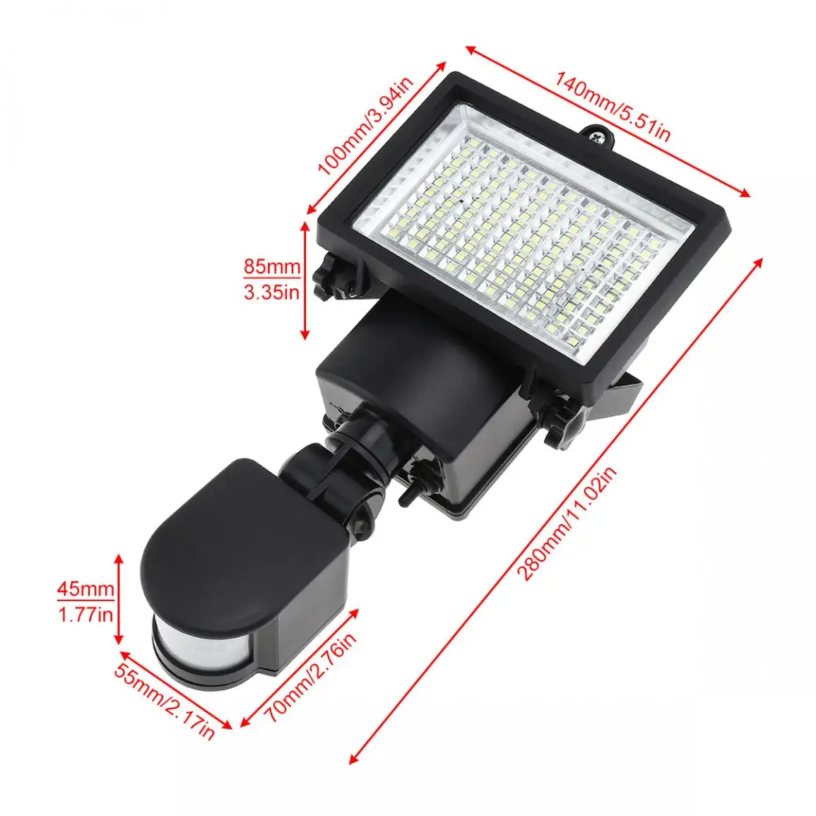 Солнечный Мощность Панель 100 SMD Светодиодный прожектор светильник движения