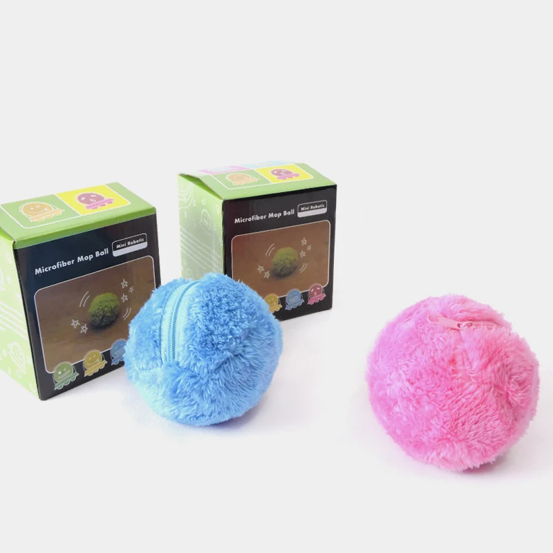 

4 In 1 Magic Roller Ball Dog Cat Toy Activation Automatic Roller Floor Clean Toys Electric Pet Automatic Puppy Plush Ball Toys