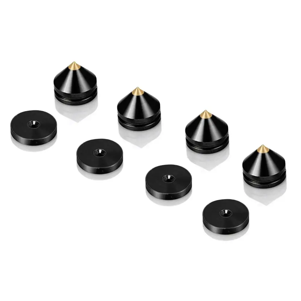 

4PCS Spikes Cone Floor Foot Nail Speaker Spikes Subwoofer Amplifier Isolation Feet Stand Cone Pad