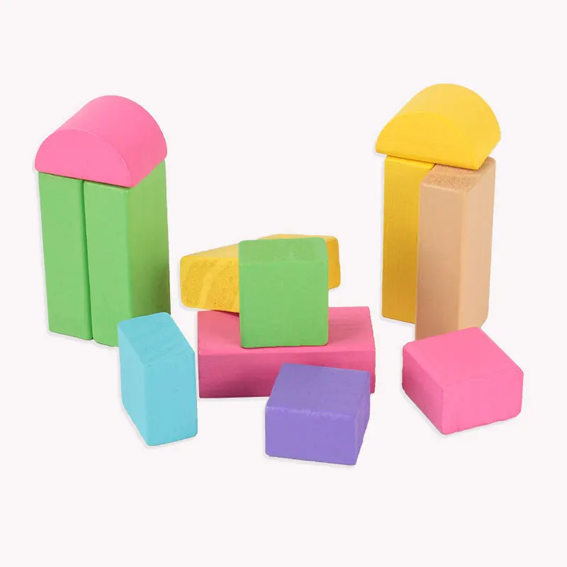 26 шт. детские деревянные блоки строительные игрушки для малышей укладка кирпичи