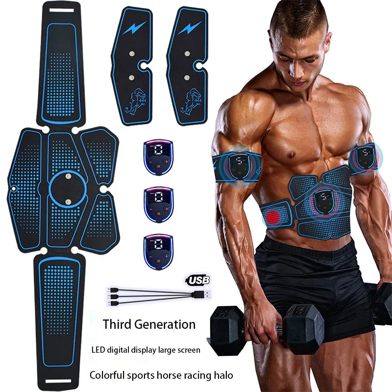 

Abdominal Muscle Stimulator ABS Home Gym EMS Vibration Fitness Massager Electro estimulador Muscular Trainer Toner Toning Belt