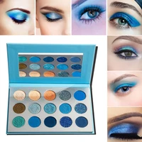 dream purple blue eyeshadow palette 15 color matte shimmer glitter makeup eye shadow powder long lasting waterproof eye shadow